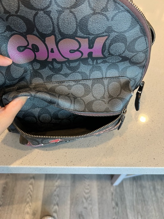 coach backpack medium charlie DetailsSignature coated canvas with smooth leather details Inside zip pocket Zip closure Coach Outlet Coach Backpack Charlie